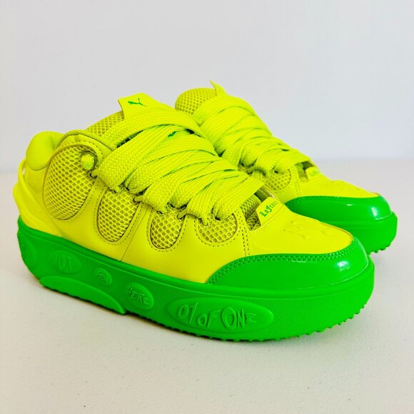 NEW PUMA  LAMELO BALL LAFRANCE ASSIST LIME GREEN SMASH FASHION SNEAKERS - Picture 1 of 11